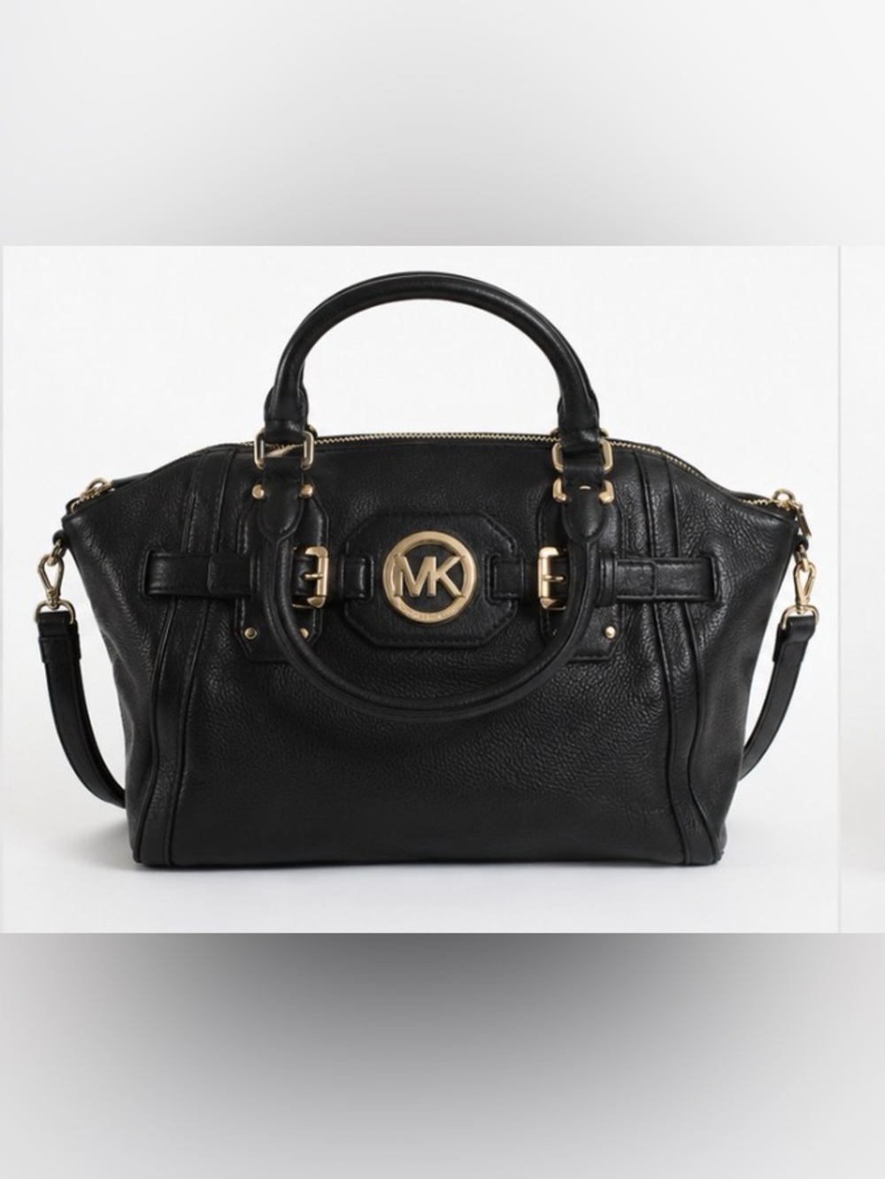Michael Kors Hamilton style large leather satchel Black leather NTN